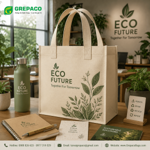 Túi vải không dệt HCM do GREPACO sản xuất, nhận in logo theo yêu cầu với chất lượng cao và giá tận xưởng.