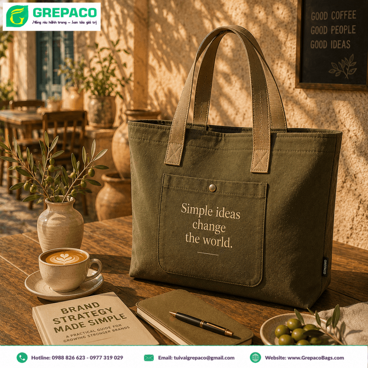 Túi vải bố canvas sản xuất theo yêu cầu